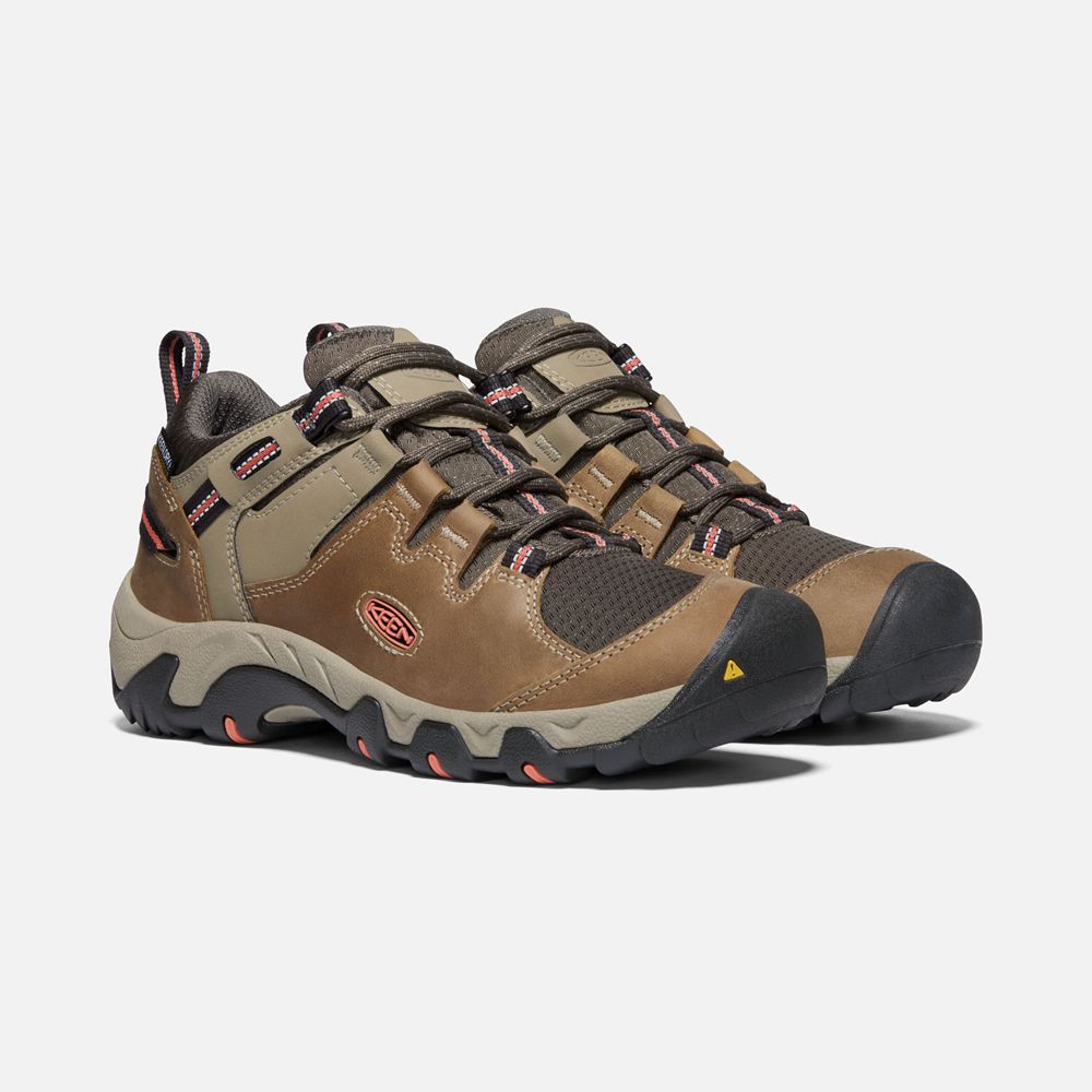 Keen Spor Ayakkabı Kadın Kahverengi/Mercan - Steens Waterproof Shoes - Türkiye IRAK71652